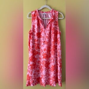 LOFT Floral Sleeveless Midi Dress